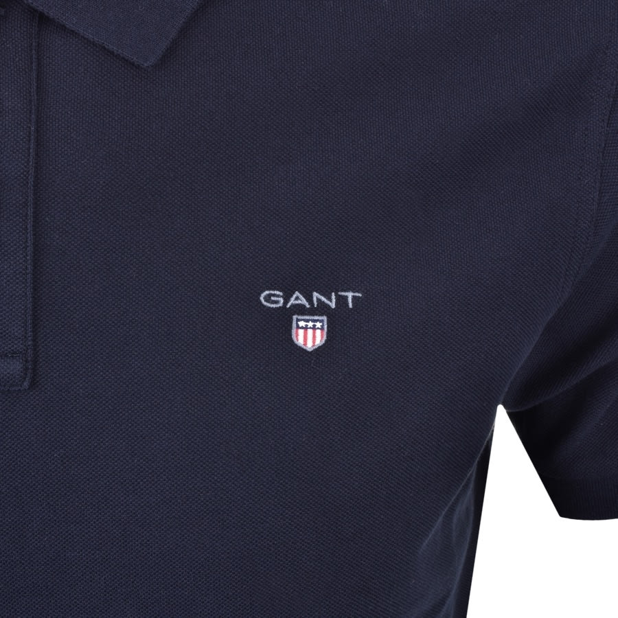 Alternative Image for ProductGant Oxford Pique Rugger Polo T Shirt Navy3